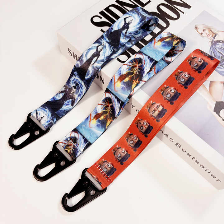 Customizable polyester key and ID card hook accessories 