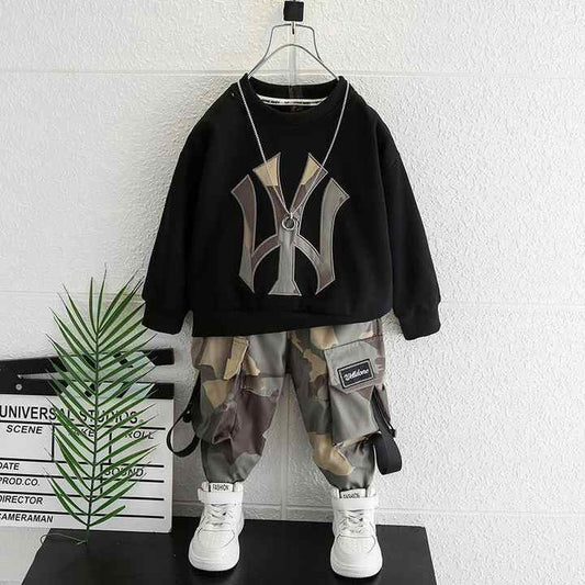 RTS New Boys Casual Fleece Short Sleeve Tracksuit with 