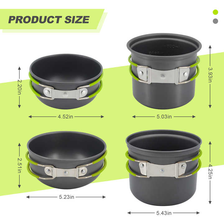 Portable Camping and Hiking Cooking Set 