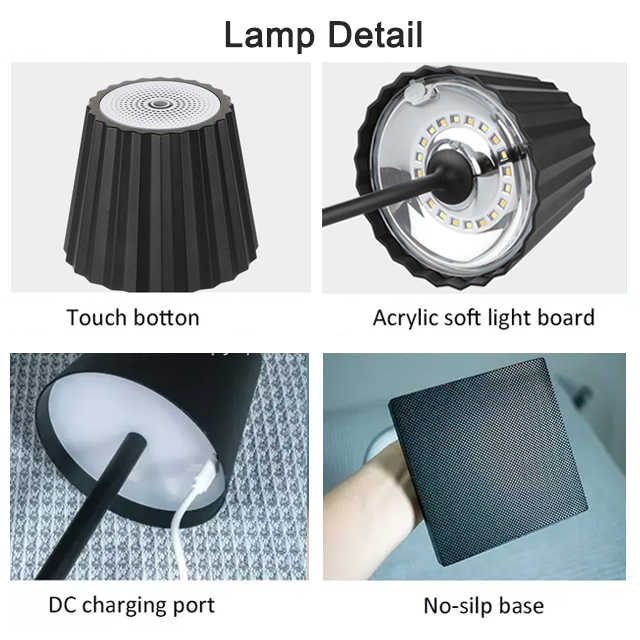 Portable wireless table lamp 