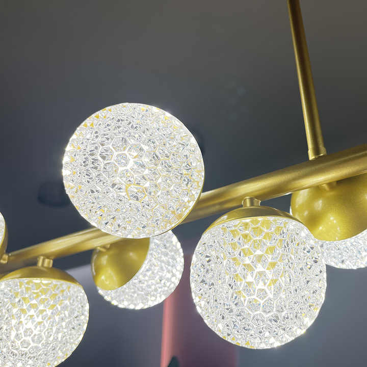 Luxury gold glass chandelier 