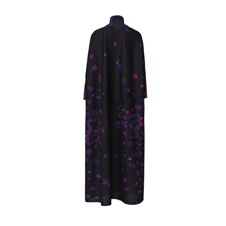 Black polyester abaya 