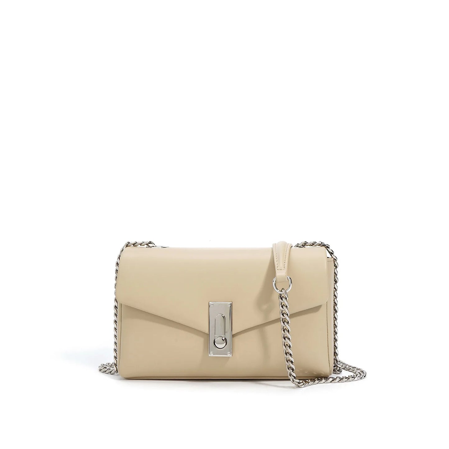 Women's square shoulder bags made of soft genuine leather 