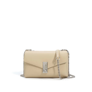 Women's square shoulder bags made of soft genuine leather 