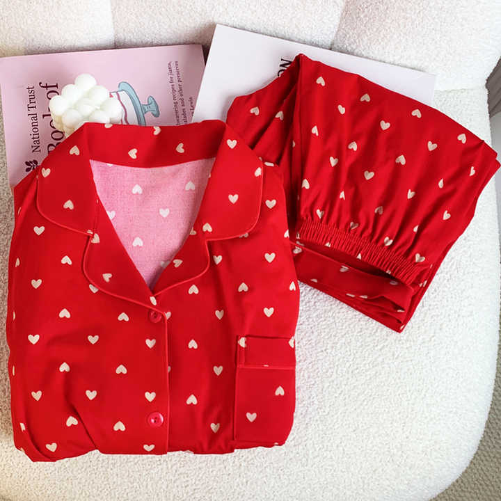 Women's long-sleeved pajamas 