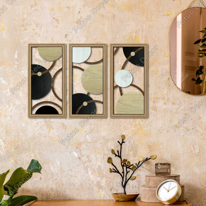 Wooden wall decor set 
