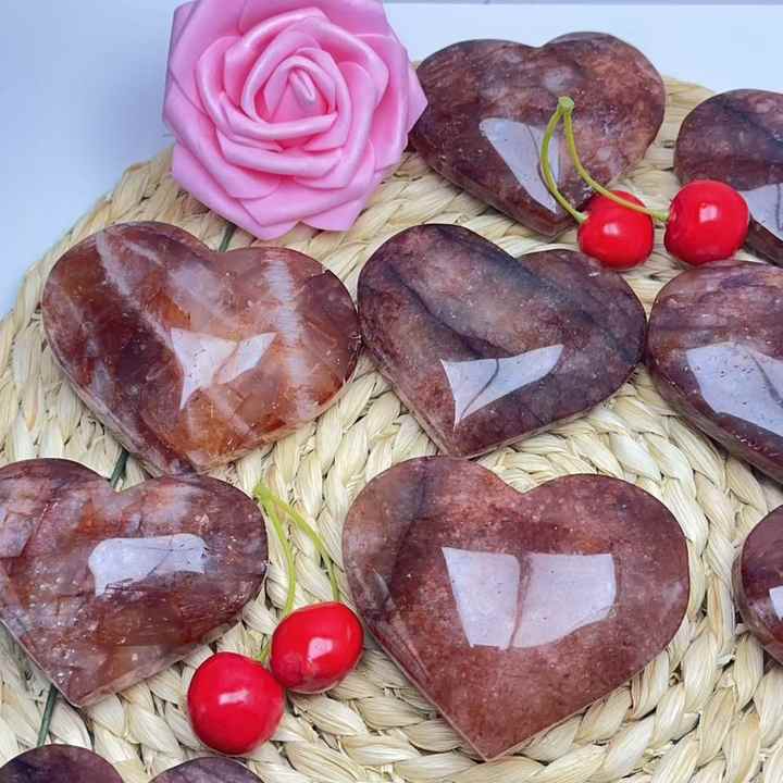 New Arrival Factory Price Fire Quartz- Heart Shape 
