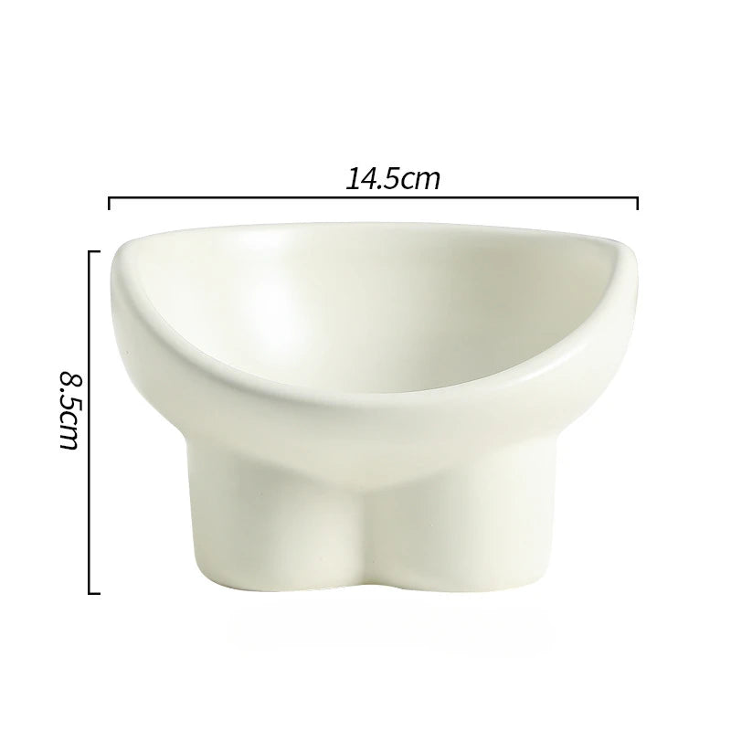 Extra Wide Ceramic Cat Food and Water Dishes with Extra Height - Bowls &amp; Feeders 