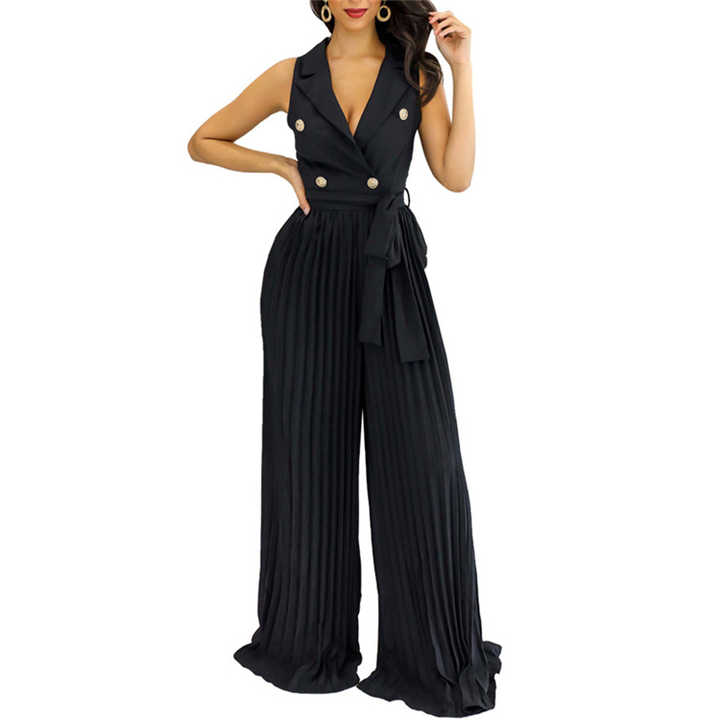 Elegant women's sleeveless jumpsuit