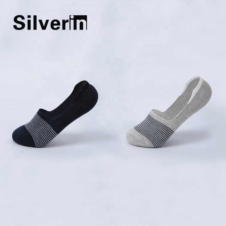 الصيف زلة النمل سيليكون الفضة المضادة للبكتيريا النساء الجوارب غير مرئية Summer Slip Ant Silicone Silver Antibacterial Women Invisible Socks