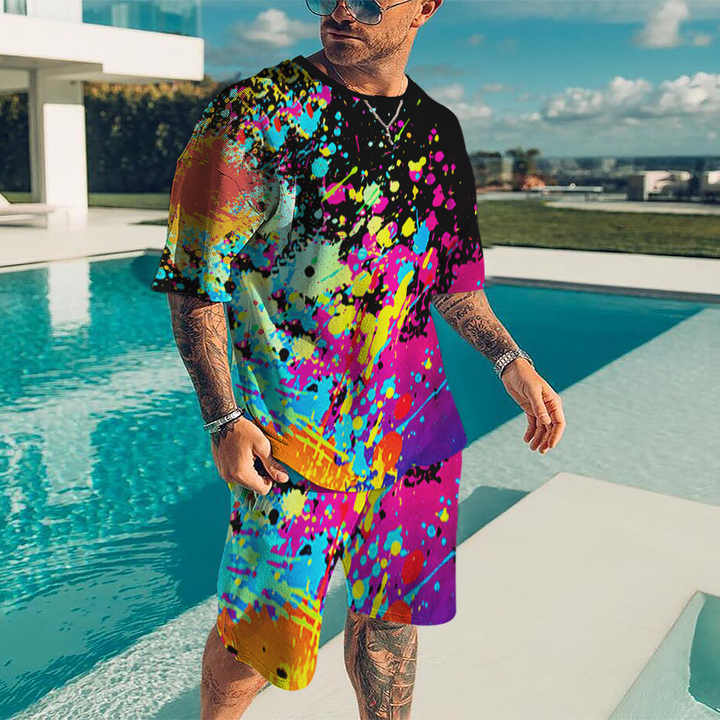Men's Summer Harajuku Patchwork Sportswear 