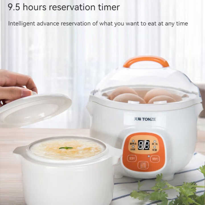 TONZE Portable Slow Cooker OEM Yogurt Porridge Baby Food Maker 0.7L Mini Ceramic Pot Travel Electric Cooker 