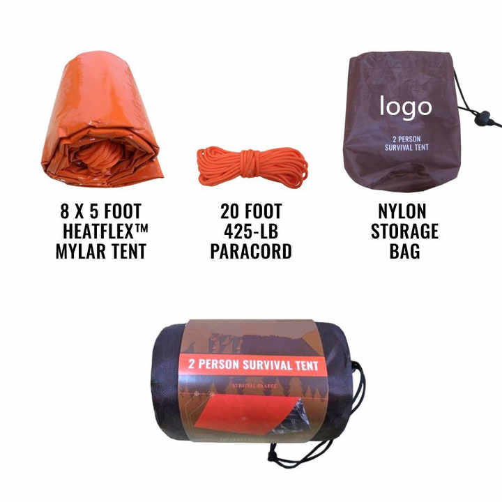 Custom Logo Life Tent 2 Person Rescue Emergency Survival Shelter Tube Tent