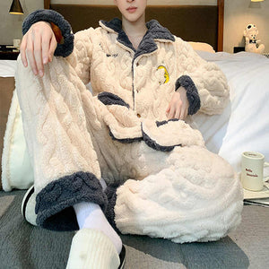 Two-piece flannel pajamas .. قطعتين بيجامة الفانيلا