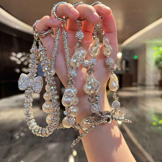 سلسلة مفاتيح فاخرة مرصعة بأحجار الراين ,Luxury Rhinestone Keychain