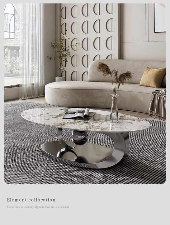 Modern luxury small round mobile coffee tables 