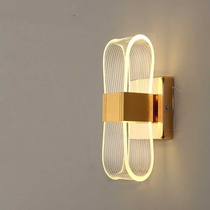 Simple modern wall lamp next to 