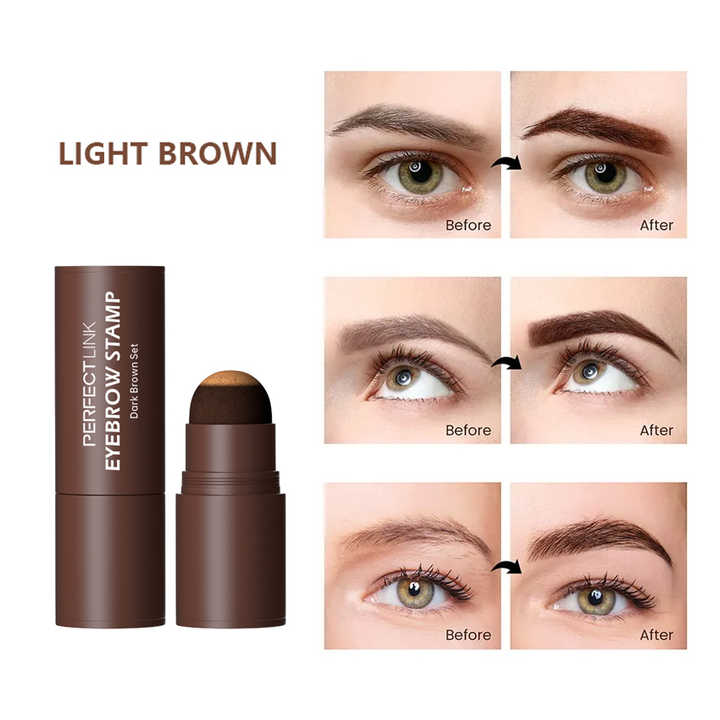 Best Selling Waterproof Eyebrow Stencil Shaping 3 Colors Custom Makeup Eyebrow Stamp and Stencil Kit 