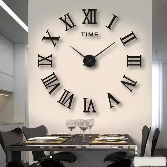 Home Decorative Large Mute Frameless 3D Wall Clock 