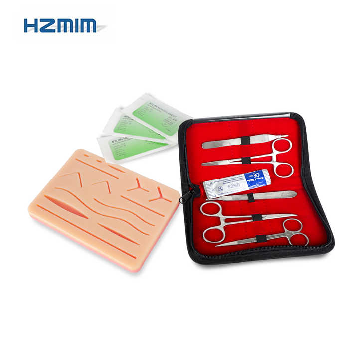 Surgical suture set for complete training medical equipment 
