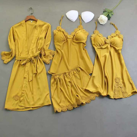 Wholesale Family Matching Designer Silk Custom Onesie Adult Pajamas Set 