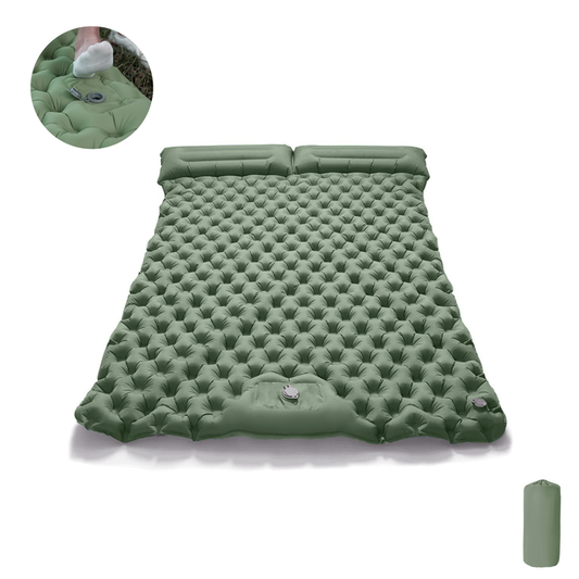 Double Camping Air Mattress Lightweight Inflatable Sleeping Pad 
