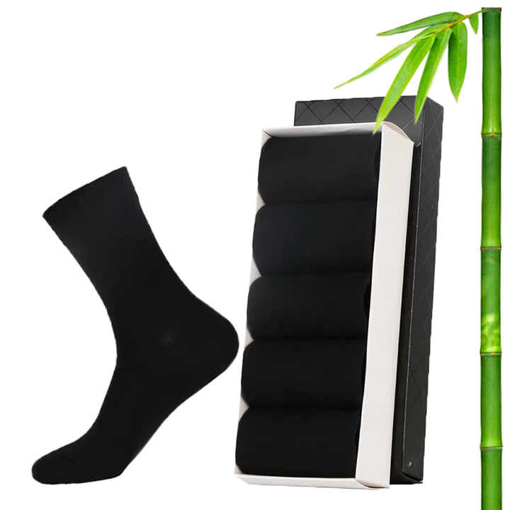 Pure Color Breathable Cotton Dress Socks Men's Tube 