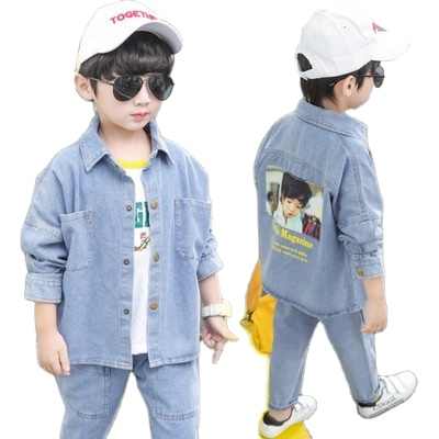 Wholesale Summer Jeans for Boy Kids Clothes 1 Set Made in China 