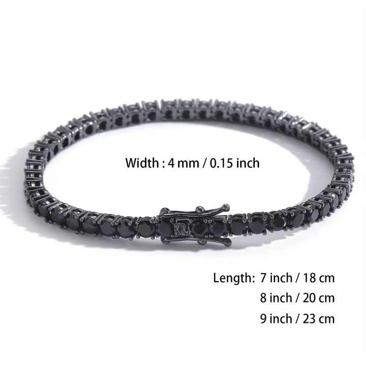 USA Warehouse Black Tennis Chain 4mm 