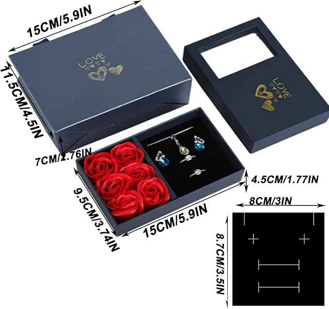 Rose Ring Box Jewelry Gifts Eternal-Ring Box 