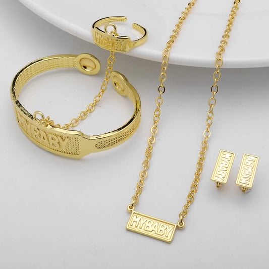 Children's Accessories 14K Gold Jewelry Set by Zeder Fashion Jewelry Children's Jewelry Set 