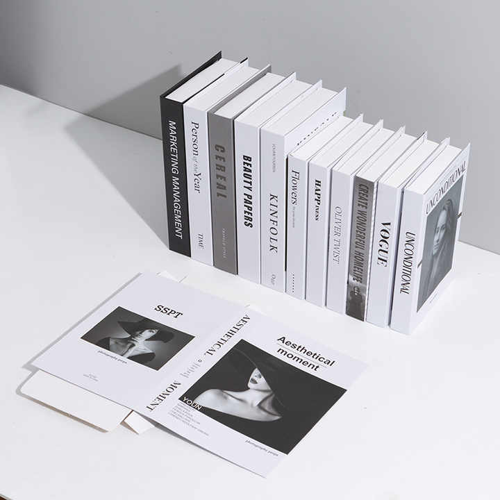 Luxury Home Decor Faux Picture Book Art Foldable Book for Decor Collection Fake Book Box 