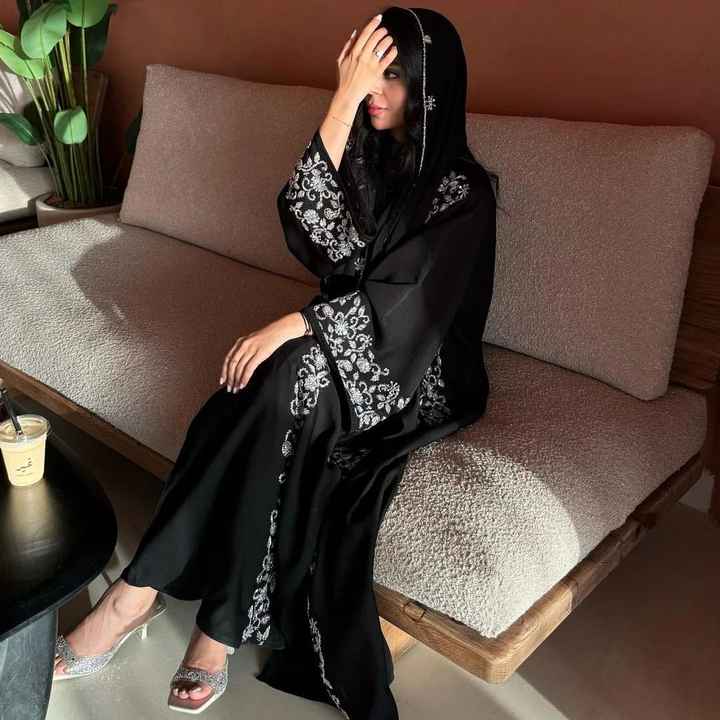 Black and gold abaya 