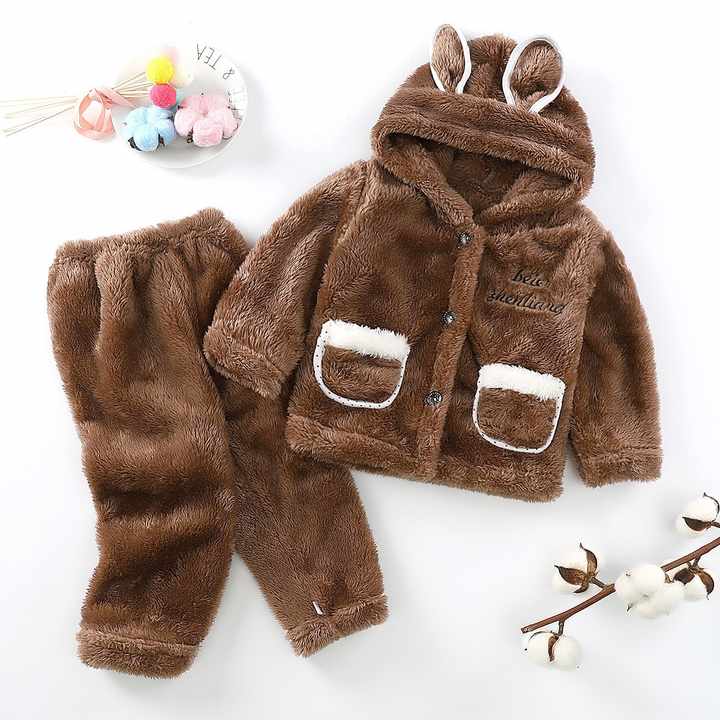 Kids' long-sleeved pajamas set 