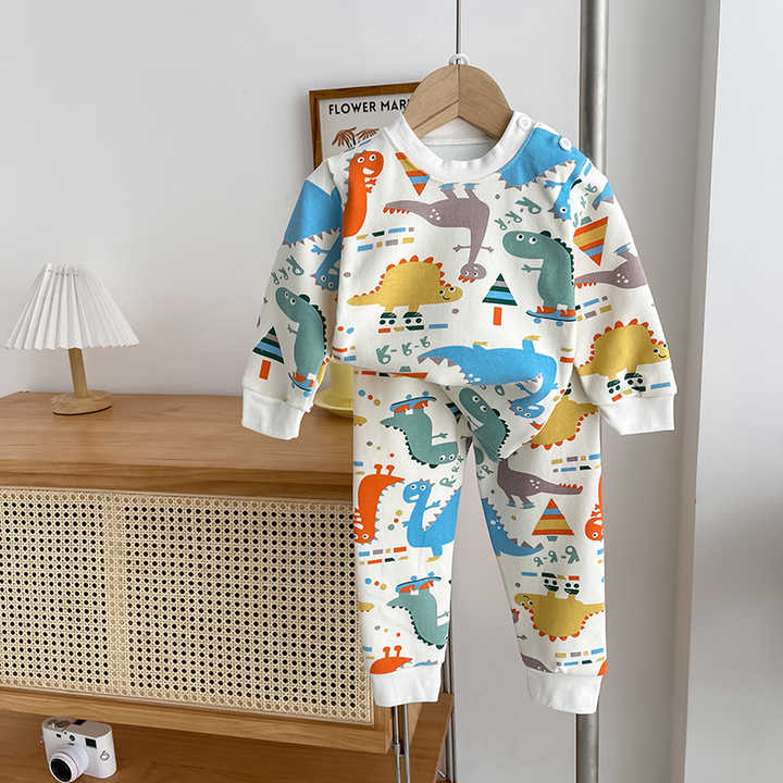Girls and boys pure cotton set 