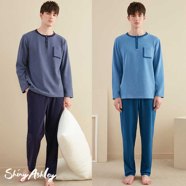 بيجامات رجالية دافئة للخريف والشتاء، ملابس نوم . Men's Warm Autumn Winter Pajamas