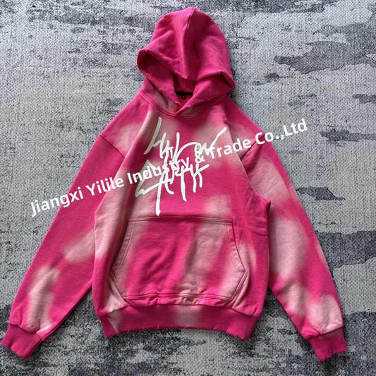 French Terry Screen Print Hoodies > Men's Vintage Acid Wash Hoodies 