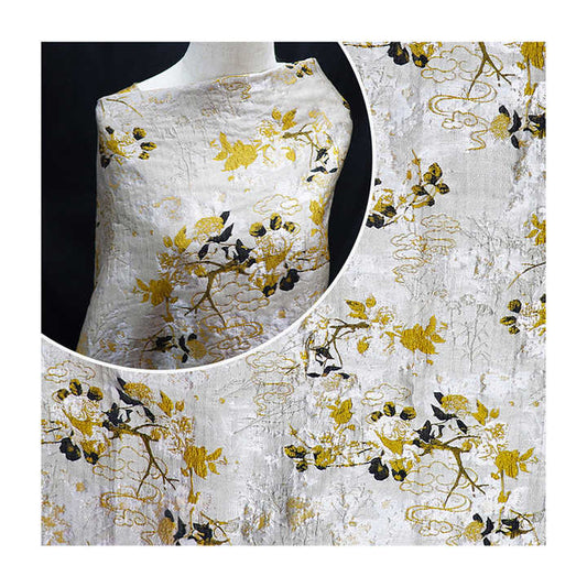 Factory Customized 3d Gold Wire Woven Factory - Brocade Jacquard Fabric 