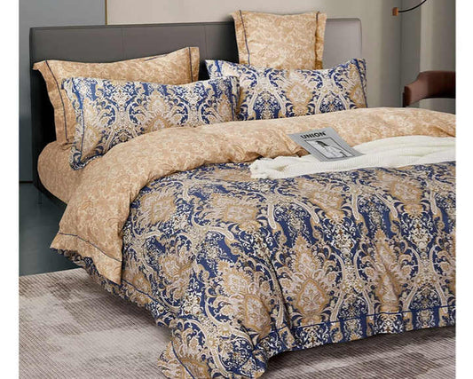 طقم مفرش سرير قطني صيفي مطبوع  . Summer Printed Cotton Bedspread Set