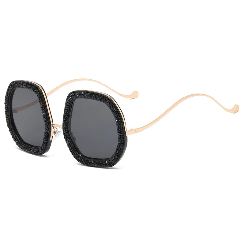 Oversized Polygon Sunglasses 