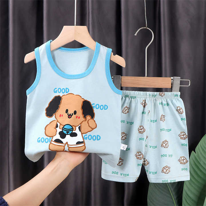 Boys' shorts, summer clothes for little boys with cartoon print 