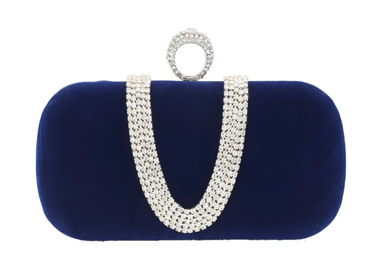 Diamond studded evening handbag