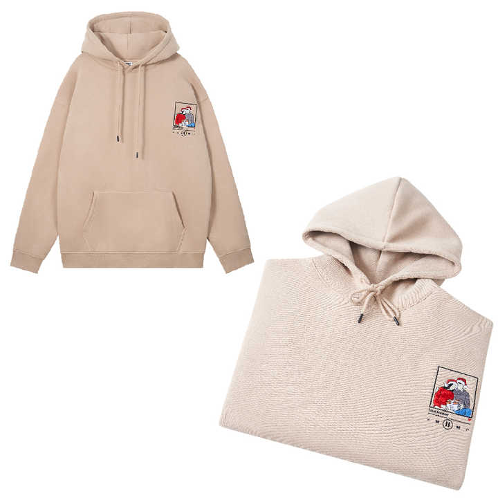 Custom Embroidered Roman Numeral Hoodie with Drop Shipping as a Gift for Couples 