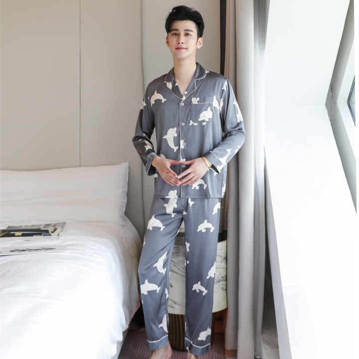 Men's Plus Size Pajamas for Spring and Autumn 