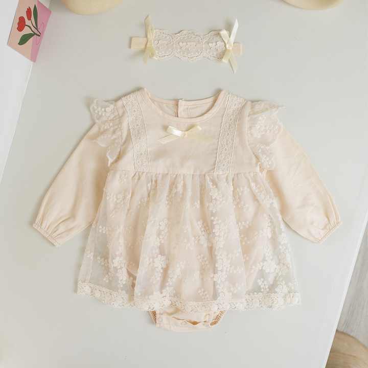 Clothing Long Sleeve Dress Rompers - Spanish Spring Clothes in Cotton and Lace