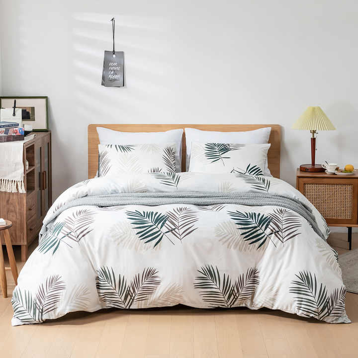 Countryside Collection, Brushed Polyester Flower Duvet Cover, Luxury Bedspread Set 