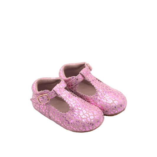Pink Leather Baby Girl Shoes 