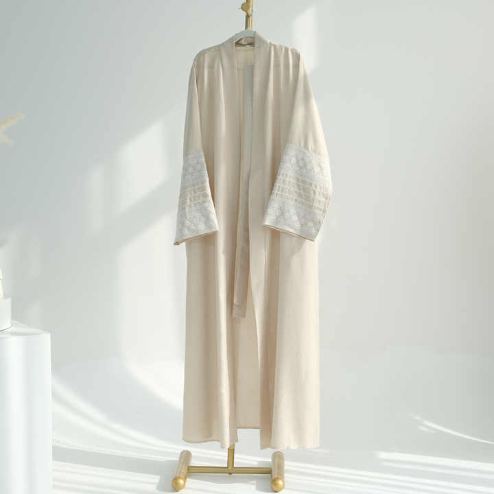 Colorful open abaya 