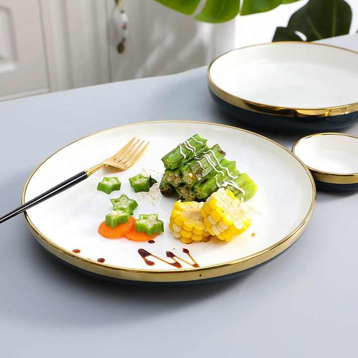 European dinner set wholesale ceramic plates dinnerware 