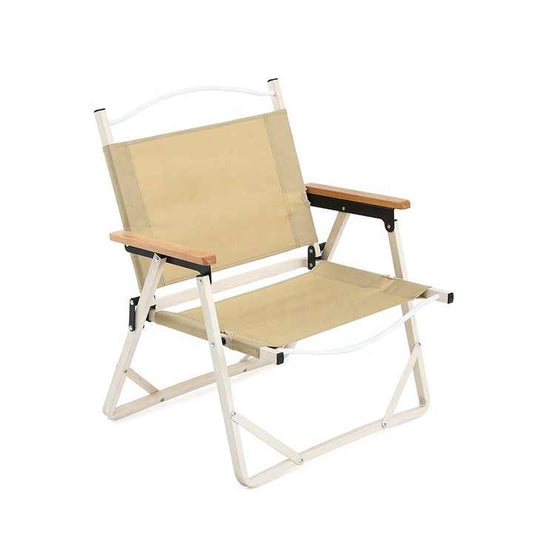 كرسي تخييم خشبي قابل للطي . folding wooden camping chair